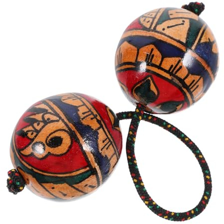 Balacoo Boule Rythmique En Bois Aslatuas Kashaka Shaker Musical Portable Corde De 29-32cm Instrument De Percussion à Main Unique Pour Fêtes Et Spectacles