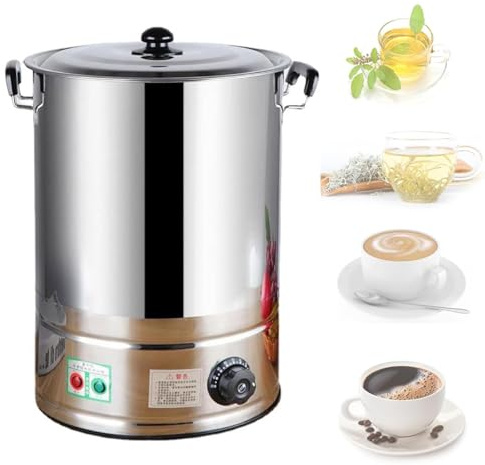 Erogatore elettrico per acqua calda, controllo della temperatura per buffet e catering, bollitore per zuppe in acciaio inox con rubinetto