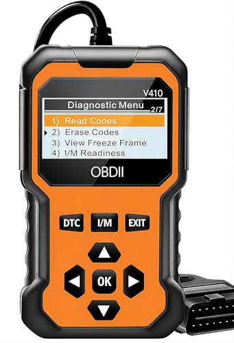 ELECTROMANIA Escáner OBD2 para Coche Naranja – Lector de Códigos de Error Motor, Herramienta de Diagnóstico Automotriz Universal OBDII Desde 1996, Pantalla LCD, Plug & Play