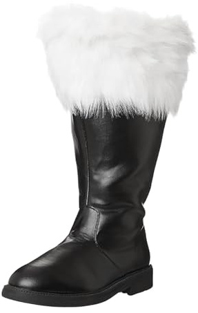 APLVFFZH Botas Navideñas Santa Botas de Fiesta Calzado Festivo Zapatos de Invierno con Acabado Brillante y Ribete Adecuados para Celebraciones, 46 Yardas