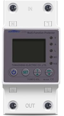 Interruttore automatico intelligente 1P+N 63A, contatore di energia, misurazione kilowattora, timer con protezione da tensione, corrente e perdite