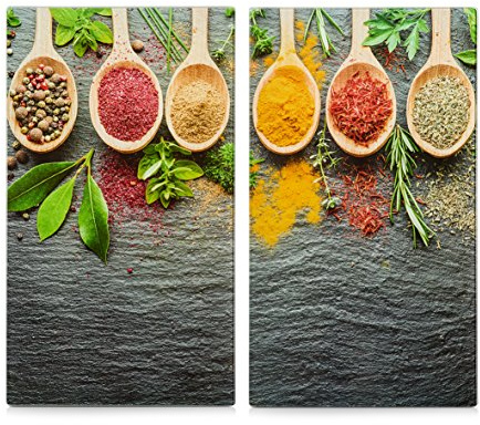 Zeller herdabdeck tagliere da servizio/piastre marmo, 2 pezzi set, Fornelli Spices, 26319