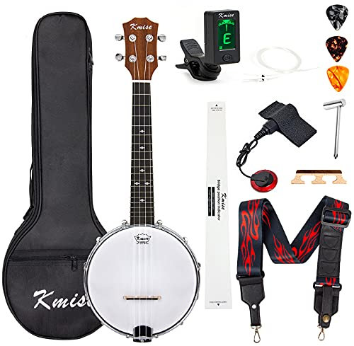 Kmise Banjolele Konzert-Banjo-Ukulele 4 Saiten (MI2558)