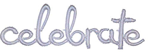 Amscan 3917211 - Folienballon celebrate, Größe 149 x 50 cm, für Helium und Luft, Party, Dekoration, Geburtstag