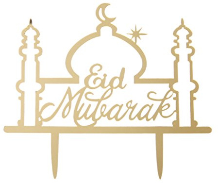 zhiwenCZW Eid Mubarak Ramadan Hochzeitstorte Topper Muslim Islam Party Cupcake Decor Hohl