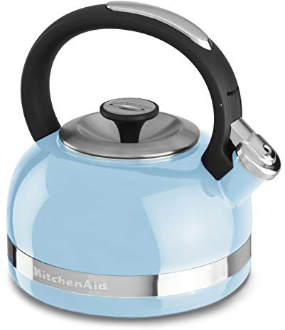 KitchenAid KTEN20DBEU 2.0-Quart Full Handle and Trim Band Stovetop Kettle, 2 Qt, Cameo Blue