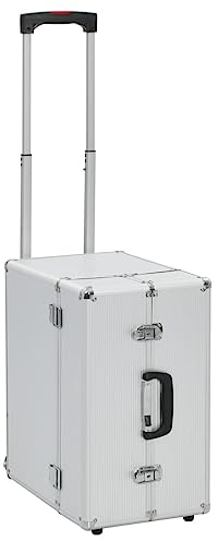 vidaXL Pilotenkoffer Handgepäck Businesskoffer Aktenkoffer Reisekoffer Pilotentrolley Alukoffer Koffer Trolley Alu 47x39x27cm Silbern Aluminium