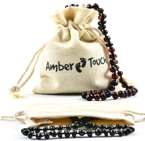 Baltic Amber Necklace (13 Inches) - Certified Authentic Baltic Amber (Black)