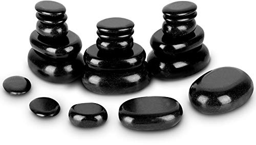 Massagestenar, 20 st varma spa stenar naturliga basalt lavastenar massage terapeutisk behandling kroppsavslappning rygghals eterisk olja spa