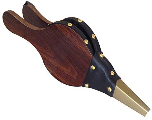 tooloflife Soufflet de cheminée en bois, allume-feu rapide pour cheminée et barbecue, S, marron, moderne, antique, alimenté à la main, montage au sol, pour salle de séjour et camping