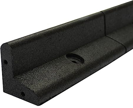 MonsterShop - Bordatura per Aiuole Bordo Prato da Giardino Palizzata Flessibile fino a 70° in Gomma Resistente agli UV Pezzi da 1.2m - Nero - 10 pezzi