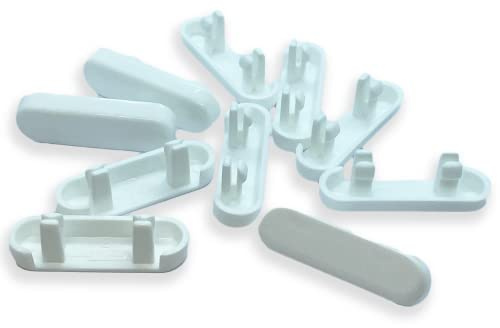 White RAL9010 Upvc Replacement Drainage Caps Weep Hole Drainage Covers uPVC Double Glazing Caps (Moudlings) - 10 Pack