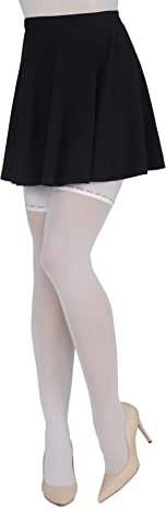 looksy Bas opaques autoportants pour femme avec bande élastique 60 deniers - Grande taille - Taille S à 3XL
