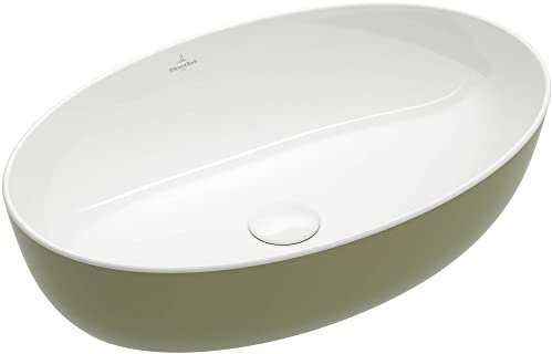 Villeroy & Boch Artis Aufsatzwaschtisch, 610x410mm, ohne Überlauf, 419861BCS8, Farbe: Sage Green