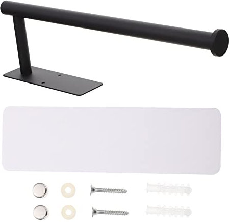 BESTonZON Wandmontierter Küchenrollenhalter Aus Gebürstetem Edelstahl Schwarz Vielseitiger Rollenhalter Mit Bohr- Und Klebemontage Platzsparend Für Papierhandtücher Im Bad Küche