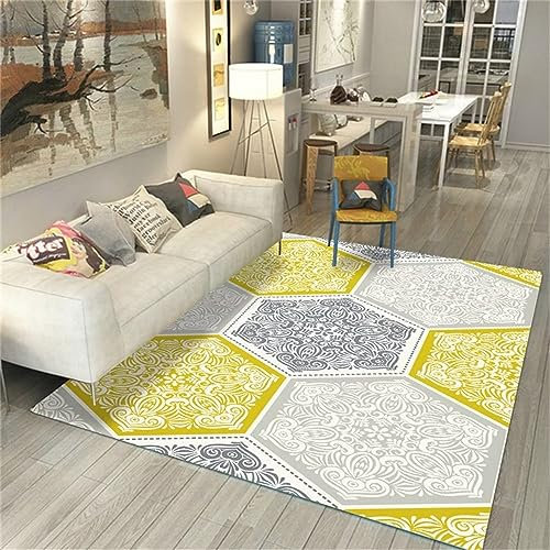 RUGMRZ Wohnzimmer Kamin Salon Indoor Teppich vorzimmer Mehrfarbig schallschutz Teppich deko Flur Teppich Wohnzimmer Kamin Teppich Schlafzimmer flauschig160x230CM