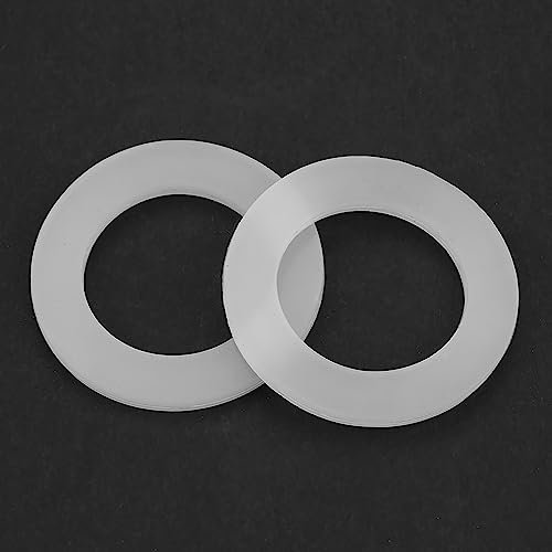 ANKROYU 12 Stück Silikon-Dichtungen, Flachdichtungen, O-Ring, Flachdichtung, Weiße Silikon-Dichtungsscheiben, Sortimentsset Zum Abdichten von Wasserhahnrohren(1.2 inches)