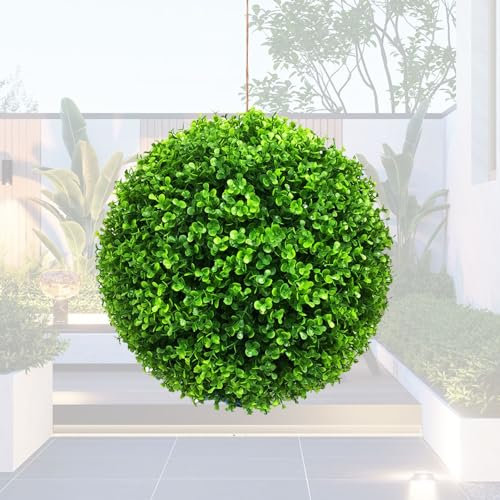 ATYUJKB Sfere Bosso Foglie Artificiali Arte Topiaria Pianta Finta Esterni Dia 50cm, Sfera di Bosso Sintetica Palla, Artificiale Buxus Arredamento da Giardino, Palla Artificiale Palla Finta Pianta di