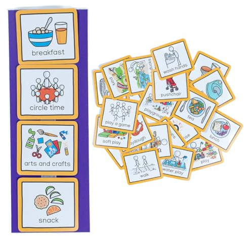 Visual Timetable for Nursery & Childminders (Large) with 44 visual symbols or visual aids to represent life in an early years setting for autism, send, adhd, aspergers, speech and language delay