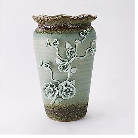 LAPADULA Macetas Jarrón Creativo for decoración, Maceta Creativa en Relieve for Flores, Maceta Grande for Interiores y Exteriores, contenedor for Plantas de jardín Jardineras