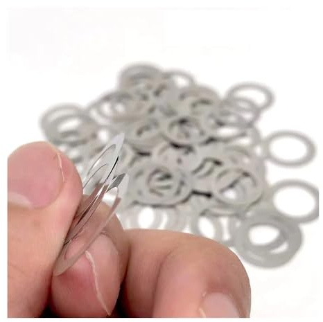 20 pezzi 0.1/0.2/0.3mm rondella piatta ultra sottile in acciaio inossidabile M2 a M17 M18 M20 M22 M25 M28 M30 M35 M40 regolazione spessore ultrasottile(20pcs M20x28,0.5mm thick)