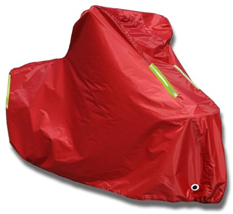 Funda for Moto para Ducati 350XL Pantah 1983-1984, Funda para Motocicleta de Tela Oxford para Exteriores con Tira Reflectante, Resistente al Agua, al Sol y al Polvo, a Prueba de desgarros(Red)