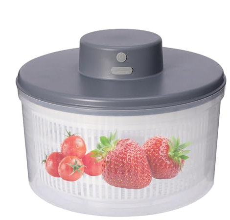 Séchoir à salade et légumes – Essoreuse à salade de grande capacité 3 L – Sèche-salade facile à utiliser – Mélangeur électrique polyvalent facile à nettoyer