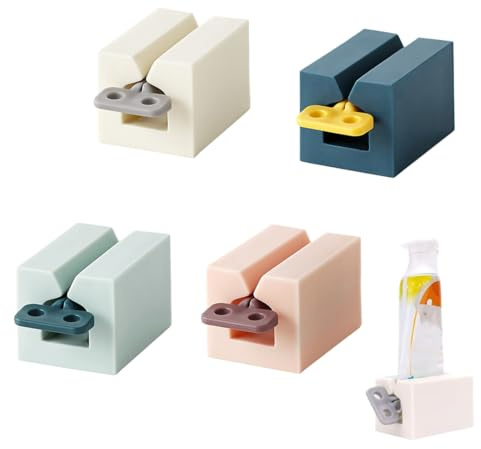 Rolling Tube Toothpaste Squeezer, 4 Pieces, Manual Toothpaste Squeezer, Frosted, Squeezers Toothpaste, Facial Cleanser, Hand Cream, Sunscreen and More
