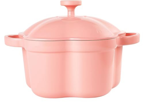 STHOYN La Cocotte Fonte avec Couvercle, Cocotte en Fonte À Induction Émaillée Pot Cuisson en Fonte Émaillée Four Néerlandais