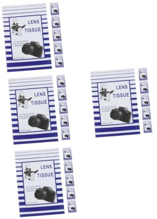 SHERCHPRY 4 Stück 6 Reinigungspapier Tücher Gewebe Kamera wischen Auge für sauber komfortabel Papiertaschentuch reinigen gläser Brillenpapier Brillenreiniger Glasreiniger