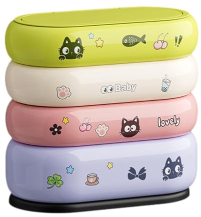 Pitycbo Papelera con Tapa Cubo de Basura Cesto de Desechos Y Cubeta Organizadora con Diseño Original Y Práctico Material PP Resistente Al Agua Adecuada para, tal como se describe, Sin Ruedas