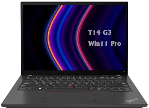 Lenovo Thinkpad T14 Gen 3 Business Laptop, 14-Inch FHD (1920x1080), Intel Core i7-1255U, 16GB RAM, 512GB SSD, QWERTY Keyboard, Windows 11 Pro (Renewed)
