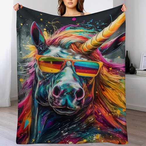 AASWDDS Couverture Polaire Cheval, en Flannel Douce Chaude Et Confortable, pour Canapé Ou Lit. Linge De Lit Couvre-lit Couvertures 150×200cm