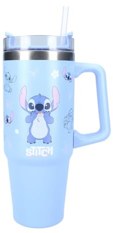 My sweety pop | 900 ml Bottled Bliss vattenflaska | BPA-fri barnvattenflaska med handtag | idealisk skola sport och skolutflykter (Stitch - blå)