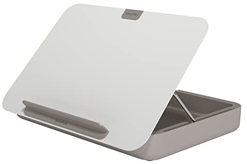 Dataflex Bento® Ergonomische Toolbox 900 Weiß - Laptop-Halter, Tablet-Halter, Dokumentenhalter, Aufbewahrung, verstellbarer Deckel, Kapazität 6kg, perfekt mit Bento® Monitorträgern