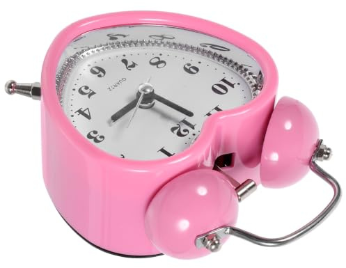 VORCOOL Sveglia Campanello Retro a Forma di Cuore con per camerette per Bambini (Rosa)