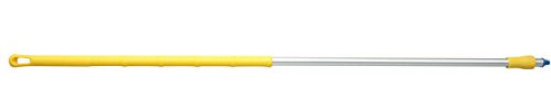 Limpiado Besenstiel Stiel Ergonomisch HACCP IFS Lebensmittelecht aus Aluminium und Polypropylen Griff SixSafe Stielverbindung in 11 Farben - 1300 mm - gelb