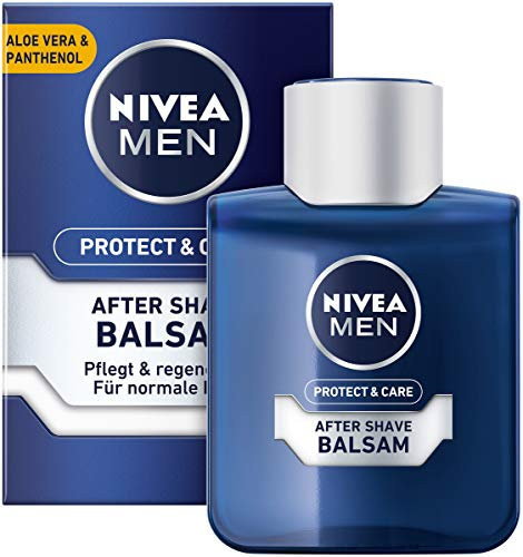 NIVEA MEN Protect & Care After Shave Balsam im 4er Pack (4 x 100 ml), beruhigendes After Shave, Hautpflege nach der Rasur mit Aloe Vera und Panthenol