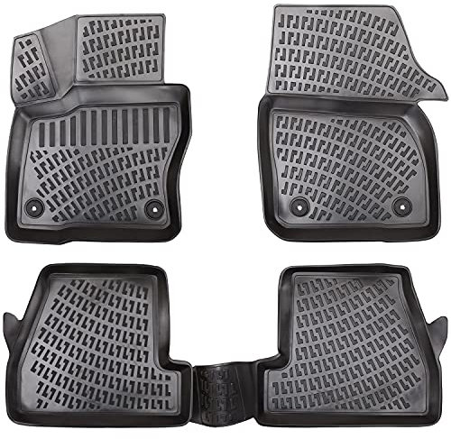 Elmasline 3D Gummimatten Set für Ford Focus 3 MK3 2010-2014 | Fußmatten Set mit hohem Rand - Zubehör