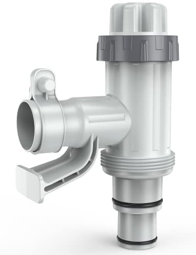 POOLHACKER Pool Plunger Valve Plus for Intex, Pool Pipe Holder with Plunger Valve for Intex Pool Parts and Accessories, Shut Off Valve for for Above Ground Pool, Replacement for Intex Pool Fittings