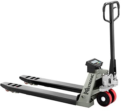 Wiegehubwagen WKA WH-2500 Plus Max. 2500 kg 200g Teilung mit Tandemrollen, Hubwagen mit Waage