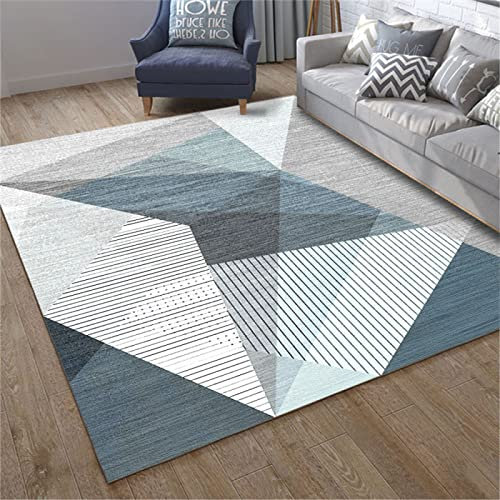 RUGMRZ Teppich Waschbar Wohnzimmerteppich Moderner Minimalistischer Geometrischer Teppich Nach Maß küchenteppiche Waschbar tepich180X250CM/5ft 11''X8ft 2''