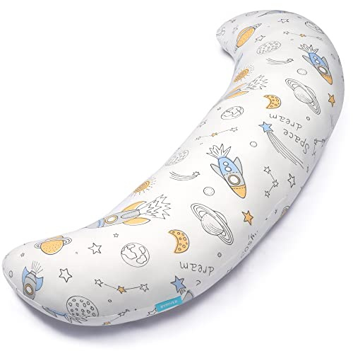 BYRIVER 32 Contour Small Mini Youth Body Pillow Cuddle Pillow for Kids Teens Girls Boys, Side Sleeper Hugging Pillow for Sleeping, Washable Cotton Pillowcase, Gifts for Children(TK)