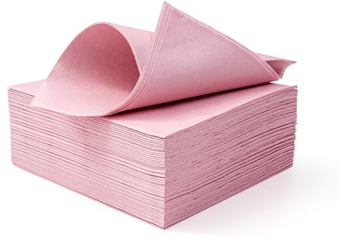 STAUBPIRAT Airlaid Servietten – 65 g/qm Premium-Qualität - 40 x 40 cm Dinner Serviette stoffähnlich - Tischdekoration für Geburtstag, Hochzeit, Feiern und Events - rosa