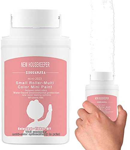 Peinture au Latex pour Mur avec Petite Brosse, 100g Peinture avec Petite Brosse à Rouleau pour Mur, pâte réparation ur