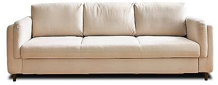 Lisa Design Brooke – 3-Sitzer Sofa – mit Schlaffunktion – aus Samt Beige