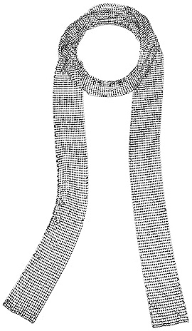 Damen Glitzernder Schal Halstuch Metall Pailletten Schal Kette Krawatte Glitzer Schal Disco Accessoires 70er Jahre Kostüm für Fasching Karneval Kostüm