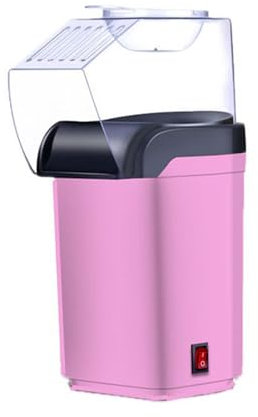 SAAKO Máquina eléctrica para Hacer Palomitas de maíz, máquina para Hacer Palomitas de maíz de 1200W, sin Necesidad de Aceite, pequeña máquina doméstica de Palomitas Adecuada para niños y Adultos,D