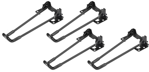 sourcing map Klappbare Tischbeine, 4 Stück 20cm (7,9) Metall Klappbare Tischbeine für Möbel Heimwerkerprojekte, Schwarz