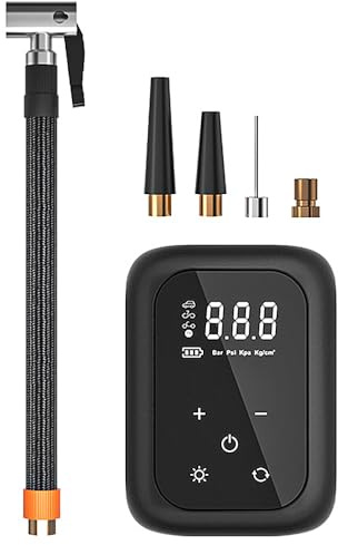 Namvo Auto-Reifenfüller mit LED-Leuchten, elektrische Fahrradpumpen für alle Fahrräder, automatische Abschaltung, elektrische Ballpumpe, 12 V